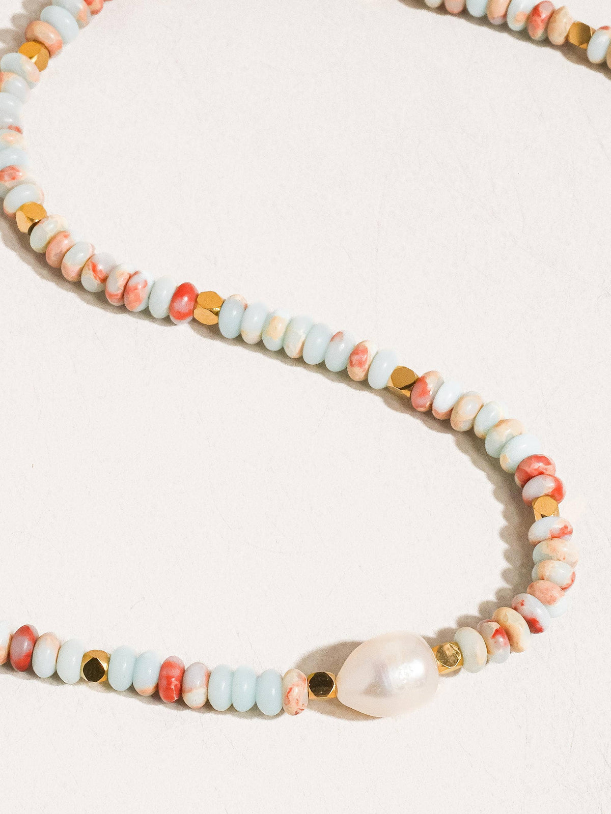 Kelcie Boho Beaded Pearl Necklace