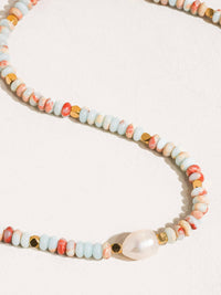 Kelcie Boho Beaded Pearl Necklace