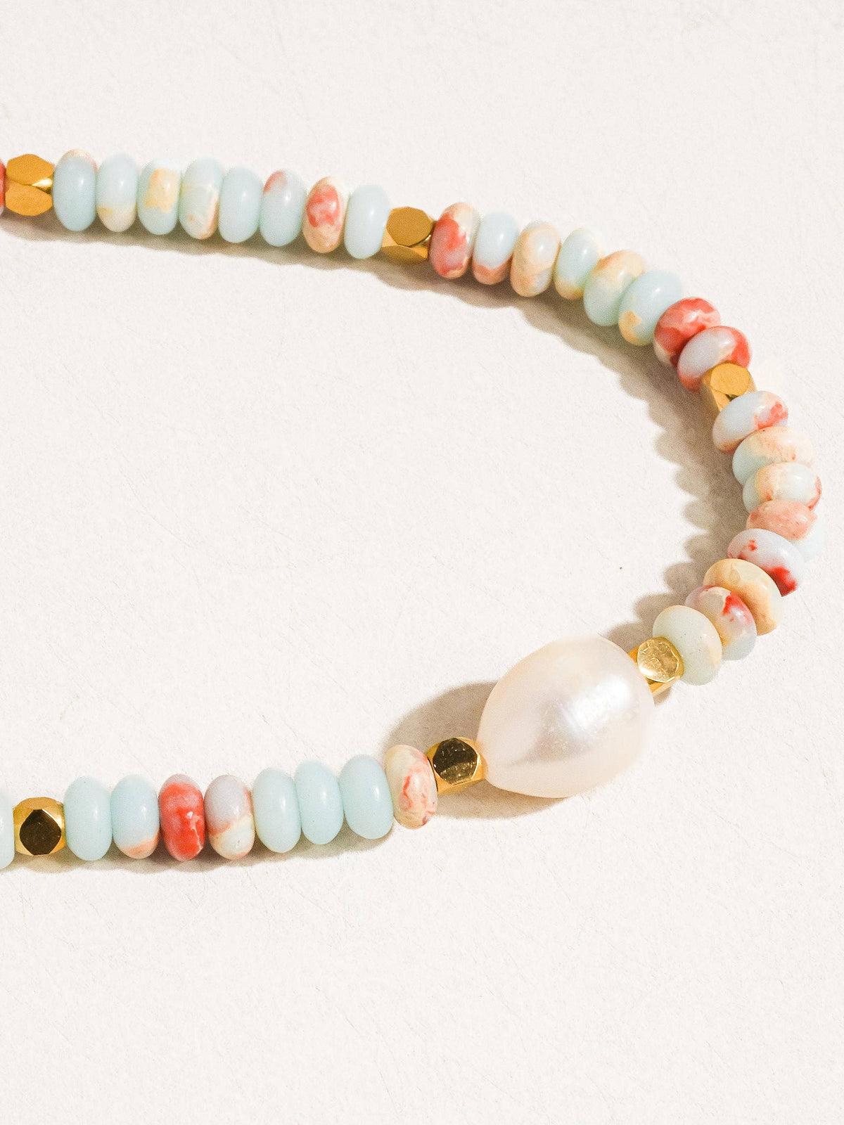 Kelcie Boho Beaded Pearl Necklace