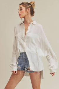 Debi Raw Hem Button Down