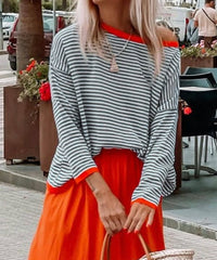 Addison Trim Stripe Top