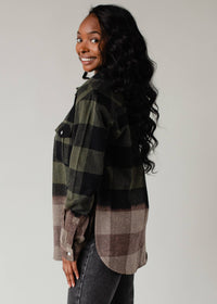 Taylor Green & Black Plaid Flannel