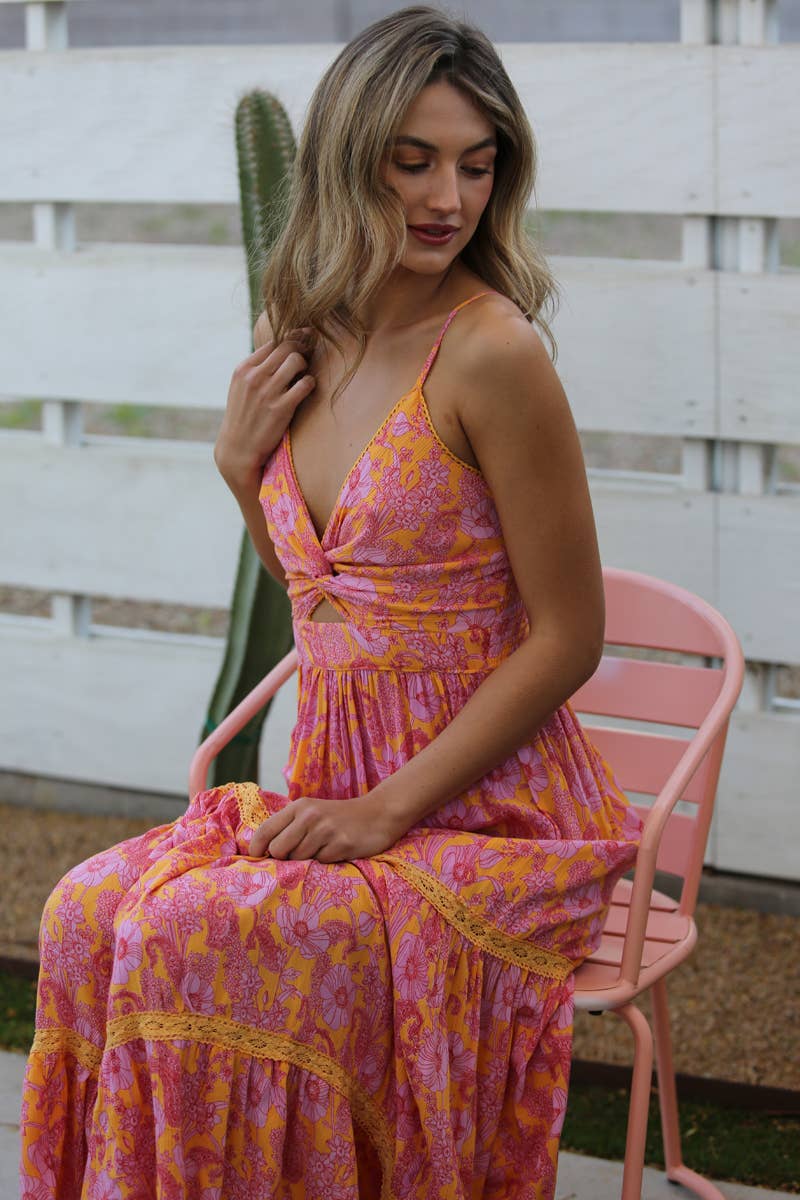 Kaylee Twist Cut Out Maxi Dress