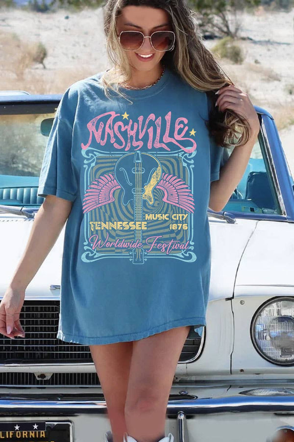 Carrie Nashville Oversized Graphic Tee