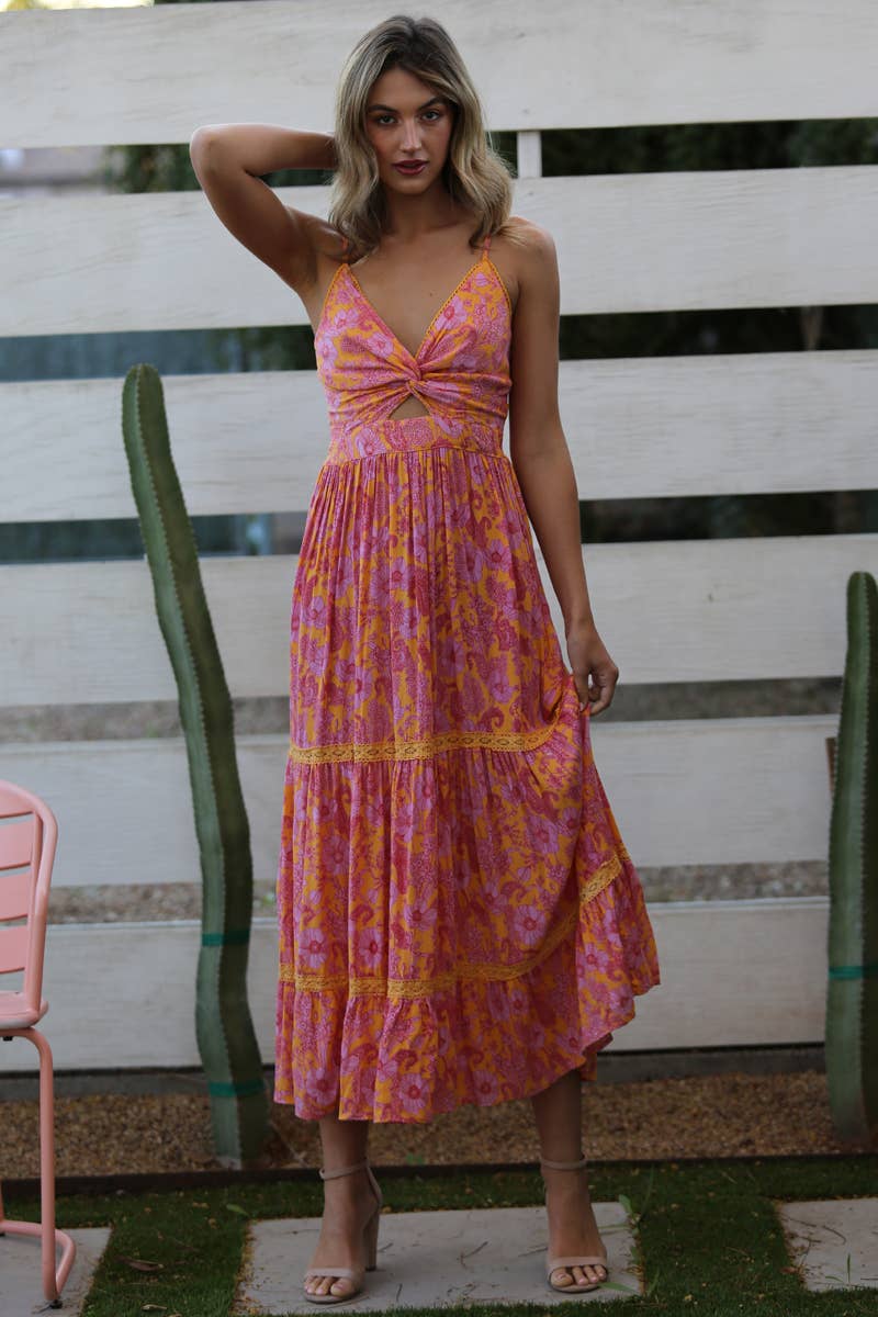 Kaylee Twist Cut Out Maxi Dress