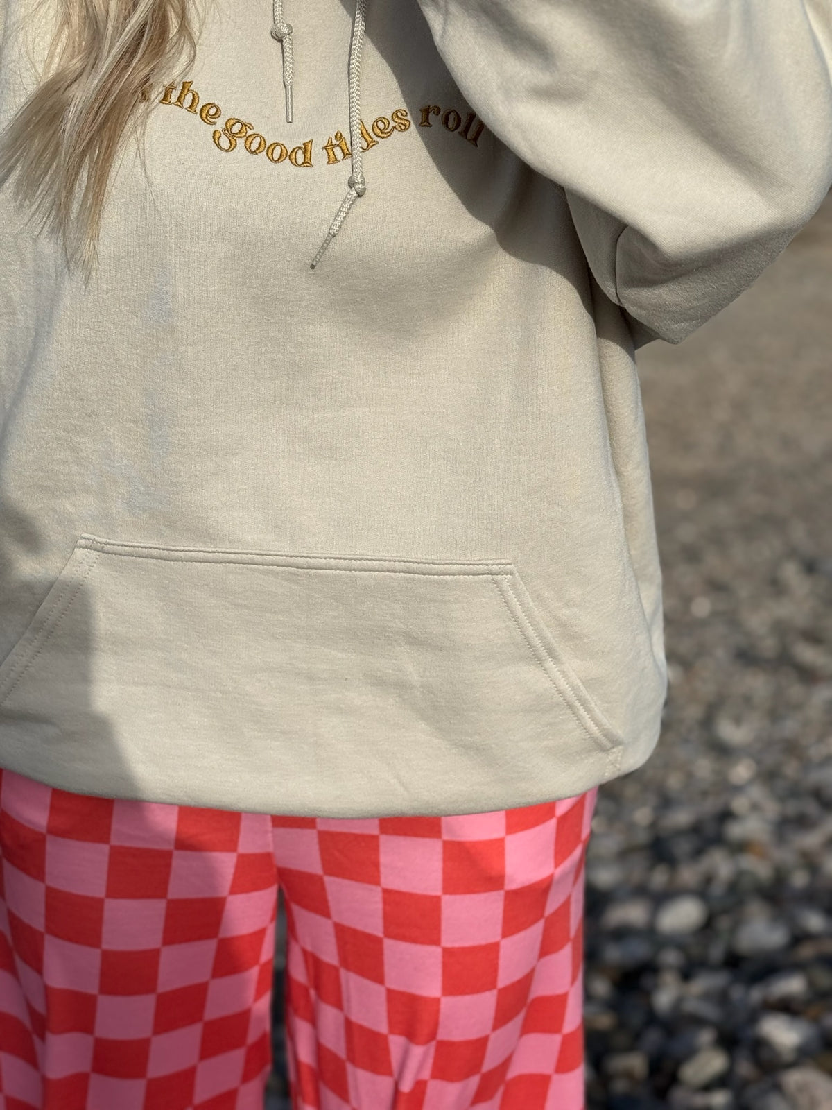 Chelsey Good Tides Wave Hoodie (Tan)