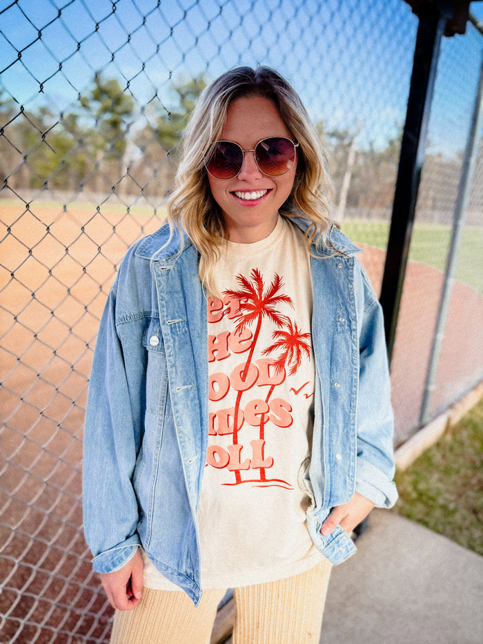 Heather Good Tides Roll Tee