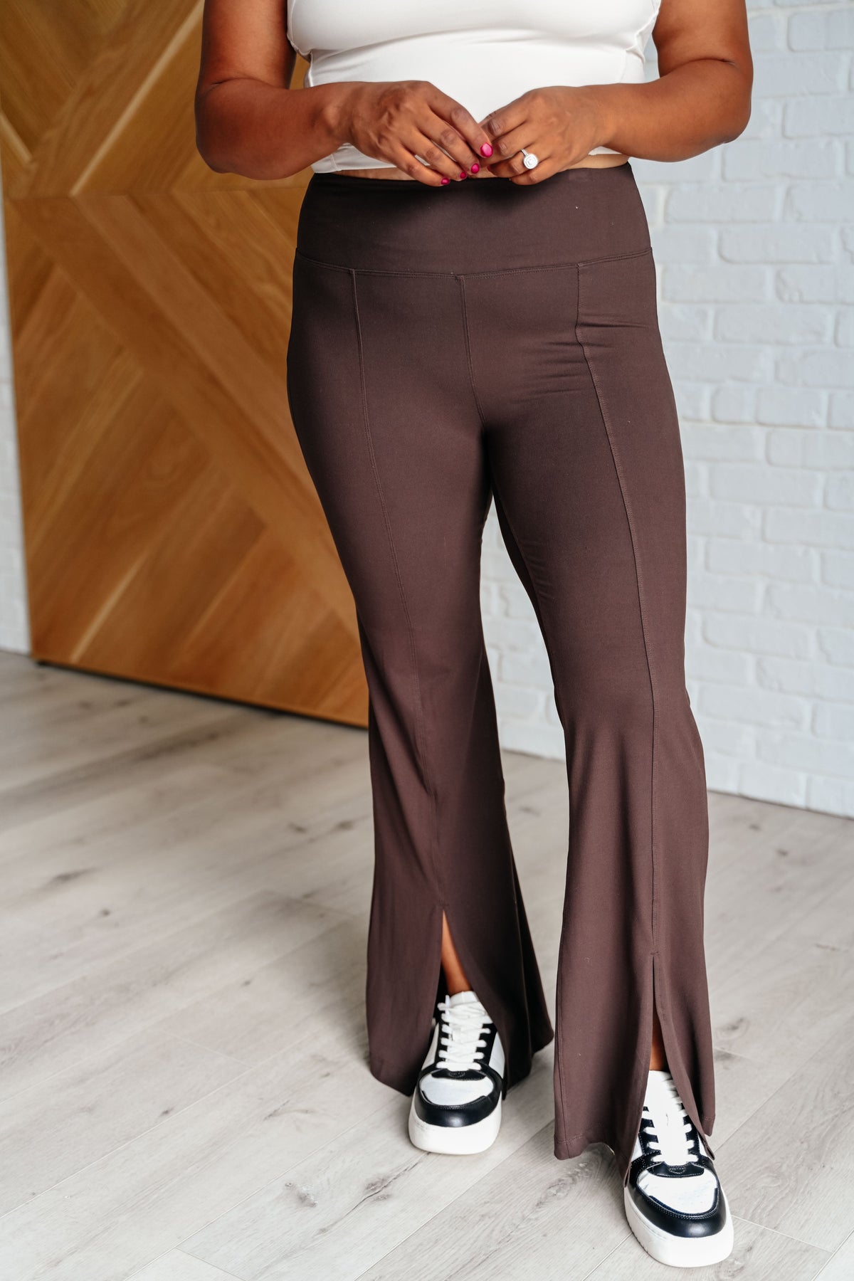 Rony Flare Leggings in Espresso