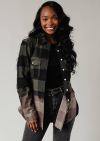 Taylor Green & Black Plaid Flannel